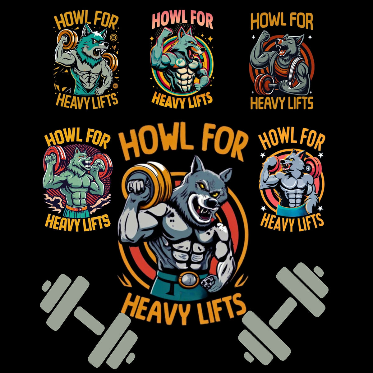 Alpha Wolf Gym Workout Digital Art Muscle Wolf Lifting Fitness Exercise Downloads
