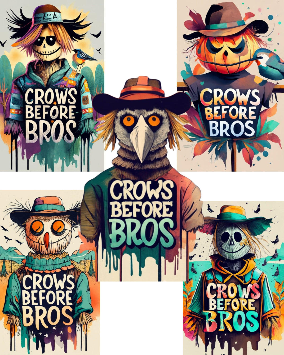 Crows Before Bros Scarecrow PNG, Spooky Halloween Graffiti (Digital Download)