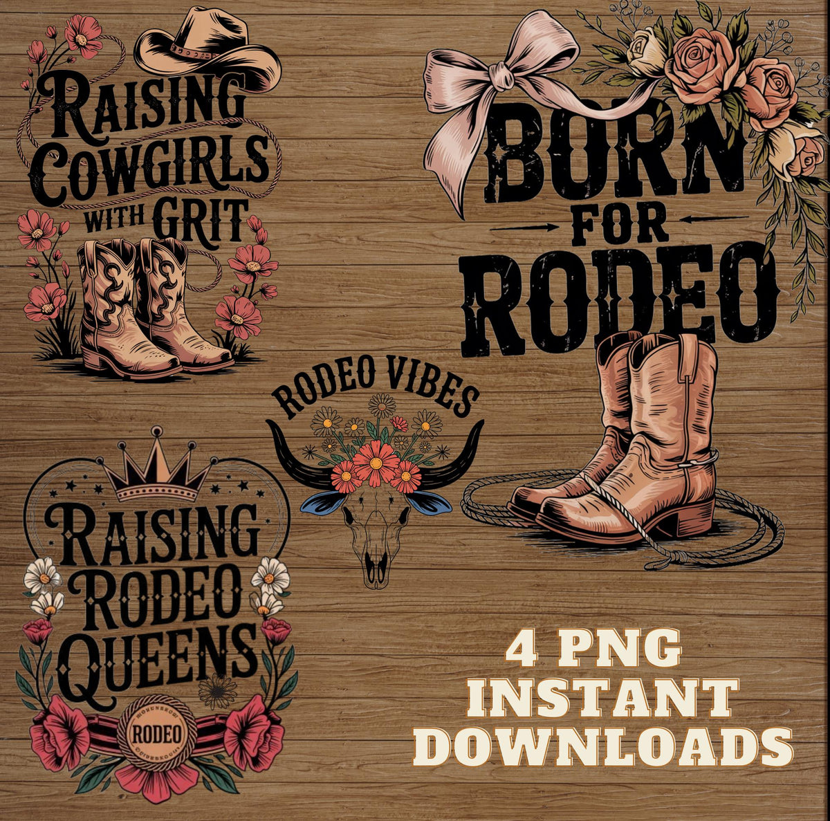 Cowgirl Rodeo Mama & Daughter PNG | Western Mothers Day (Digital Download)