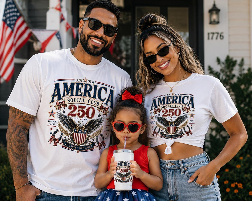 America Social Club 250 PNG, Patriotic Eagle Design (Digital Download)