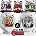 Not today Satan Halloween Humor , Funny Halloween PNG, Not Today Satan Meme Png Instant Sublimation Download