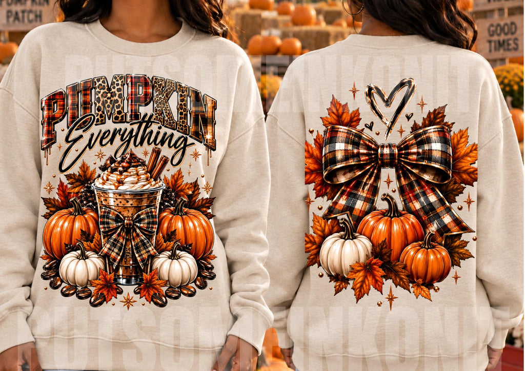 Pumpkin Coquette Bow Fall Bundle PNGs Instant Bestseller Autumn Halloween Sublimation Layered Design