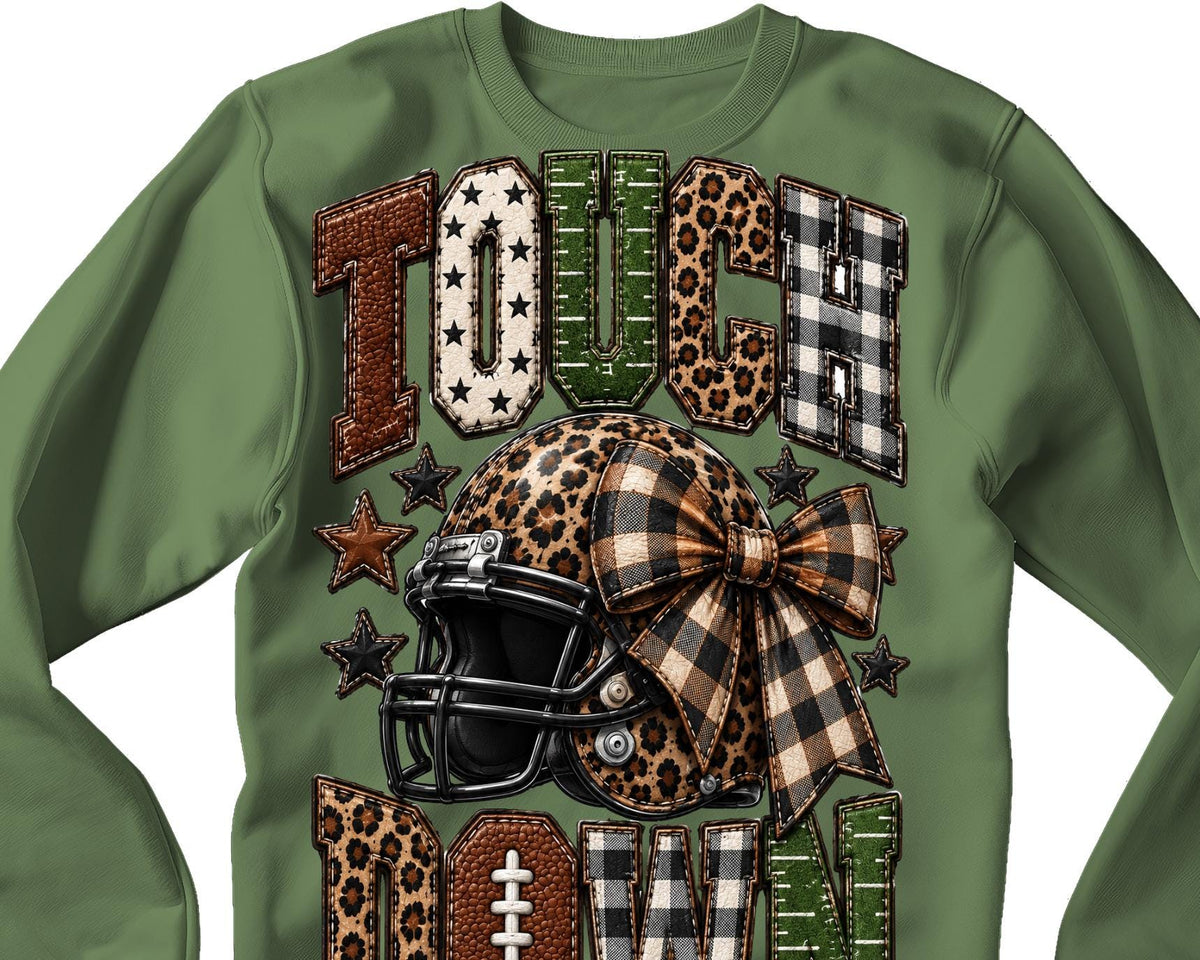 Game Day Football Png, Leopard Football Doodles, Football Mom Shirt Football Vibes Png, Touchdown Season Png, Game Day Vibe PNG Football Bow
