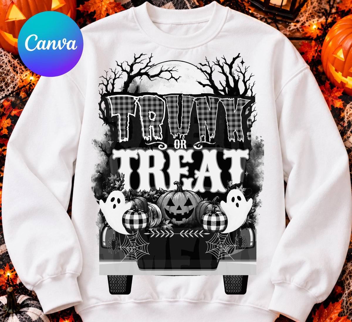 Editable Trunk or Treat Canva Template, Halloween Invitation Flyer (Digital Download)