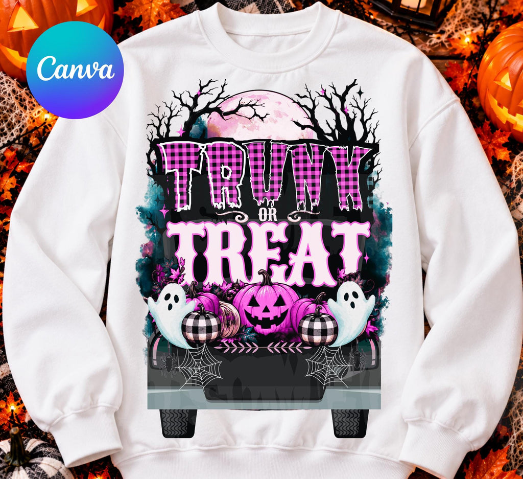 Editable Trunk or Treat Canva Template, Halloween Invitation Flyer (Digital Download)