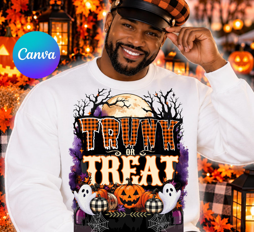 Editable Trunk or Treat Canva Template, Halloween Invitation Flyer (Digital Download)