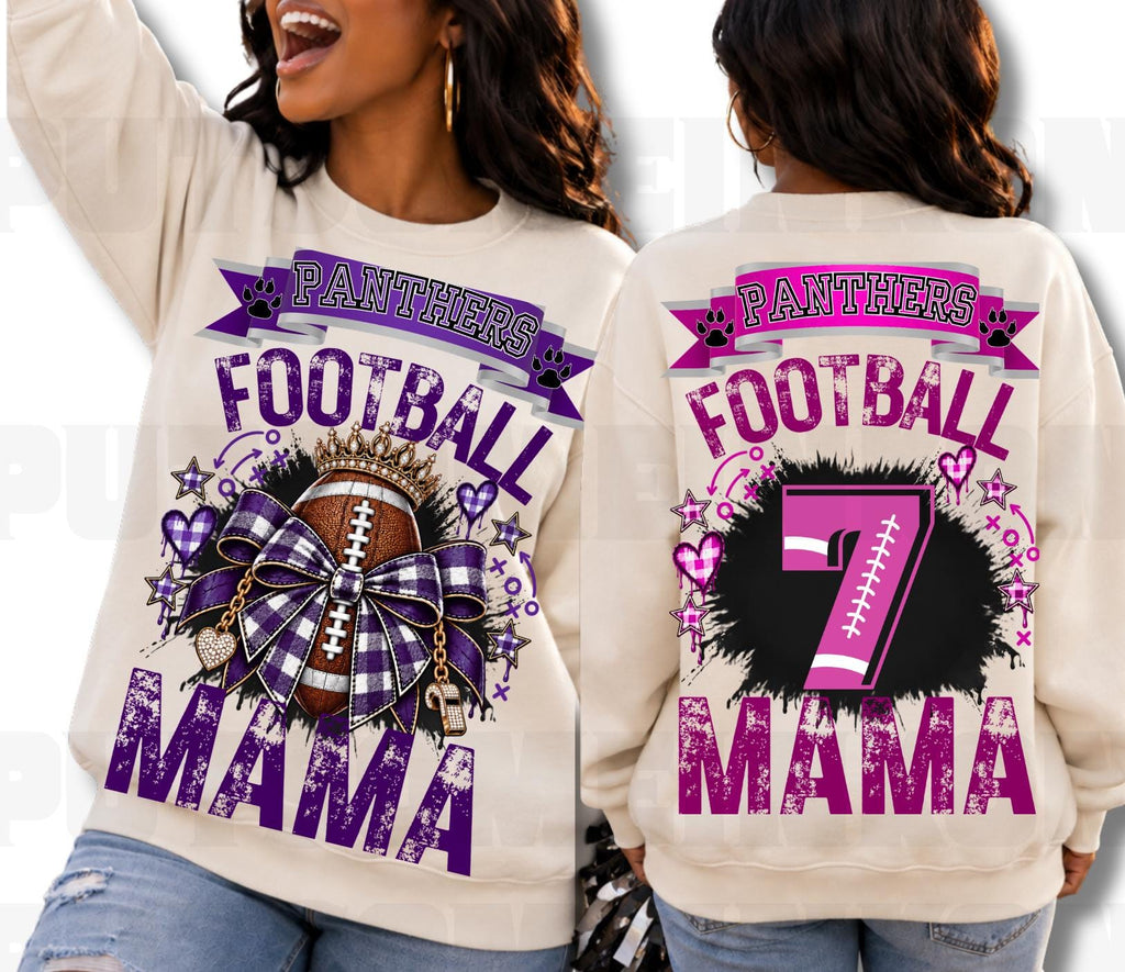 Fully Editable Football Mama Canva Template, Customizable Game Day Design (Digital Download)