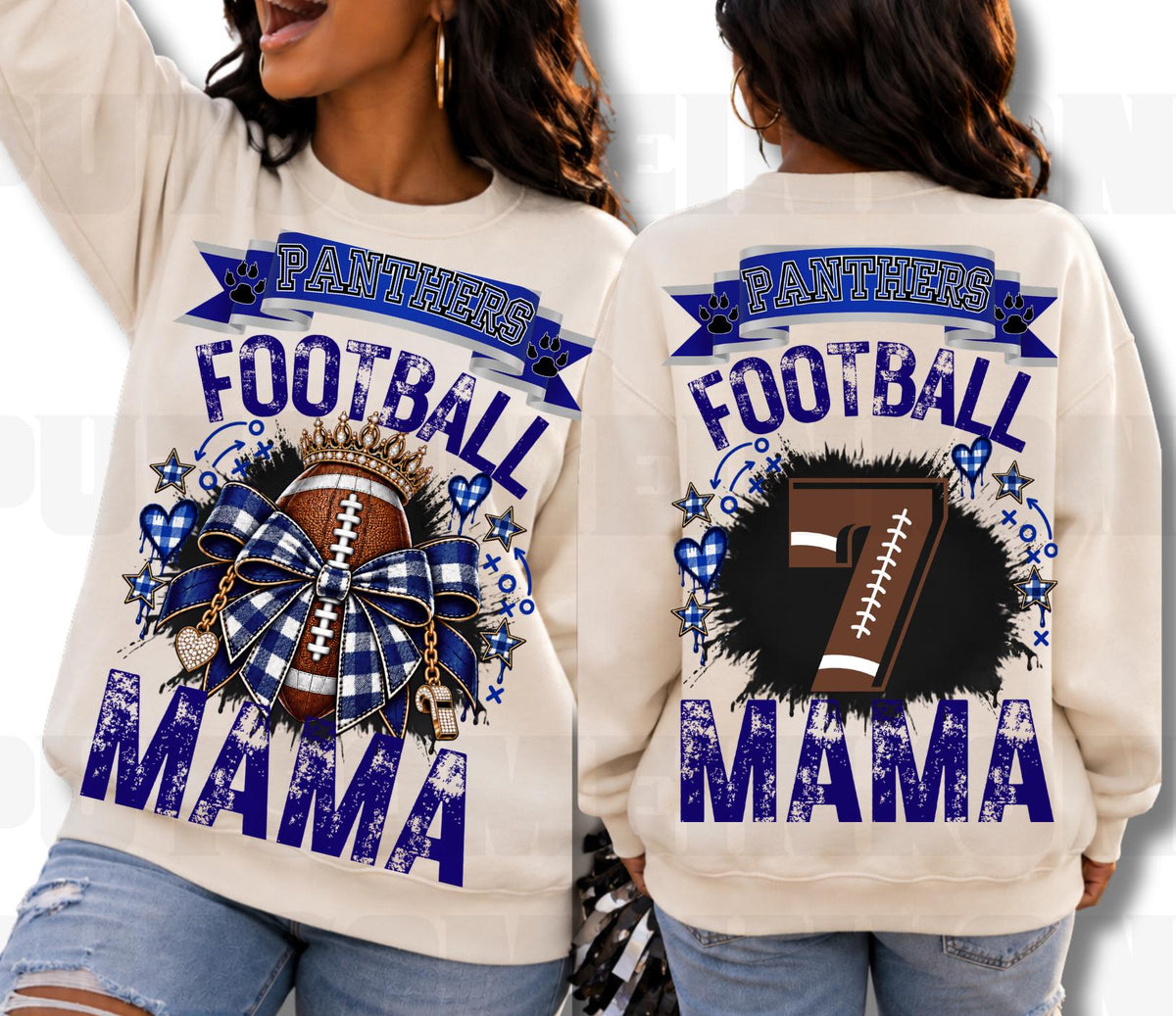 Fully Editable Football Mama Canva Template, Customizable Game Day Design (Digital Download)