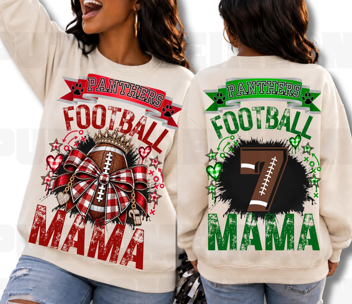 Fully Editable Football Mama Canva Template, Customizable Game Day Design (Digital Download)