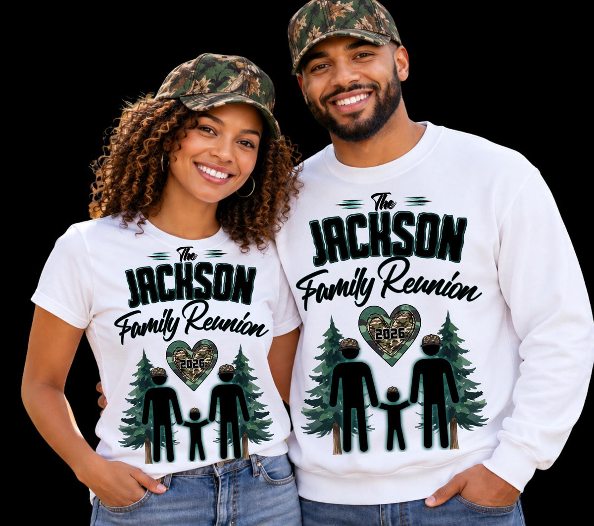 Fully Editable Camo Family Reunion Template, Camouflage Canva Design, Custom Family Event, Instant Digital Download