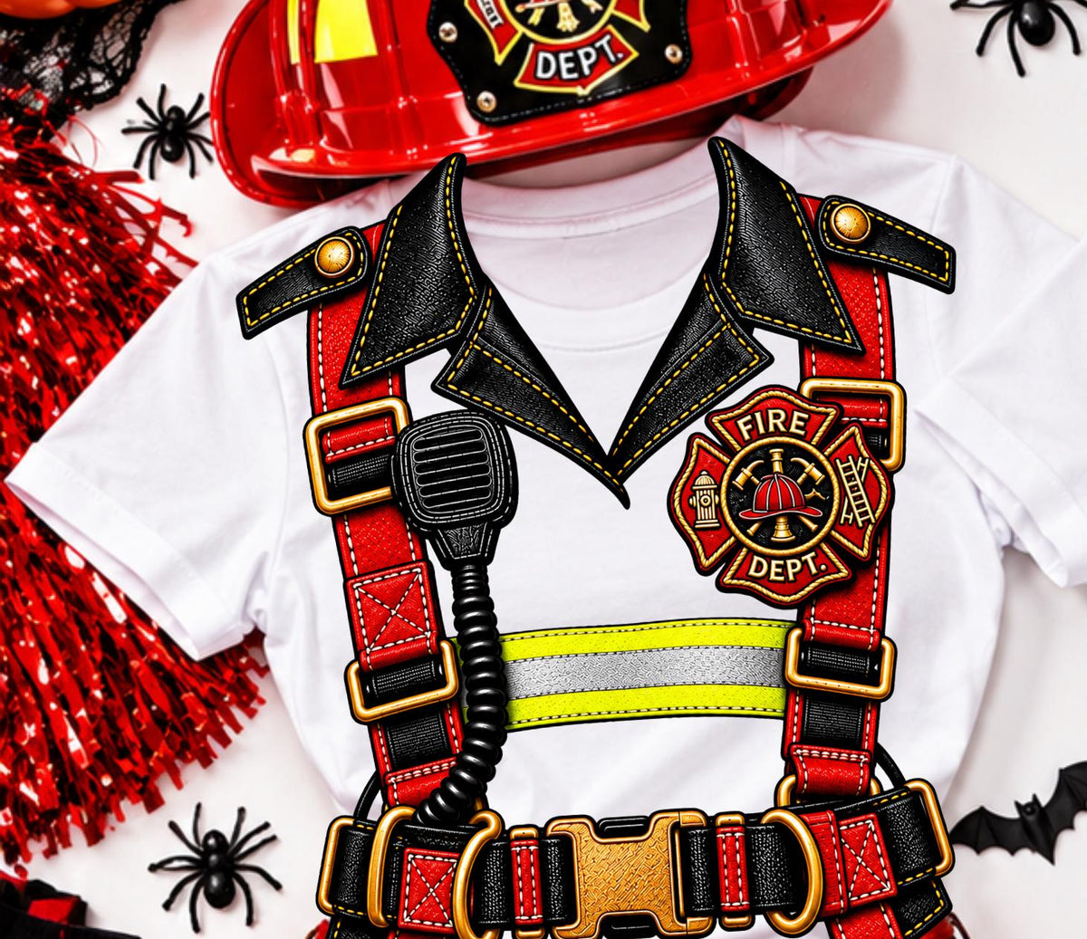 Police Officer Shirt PNG Costume, Easy DIY Costume Download, Firefighter Costume PNG, Downloadable Halloween Costume Last minute ideas