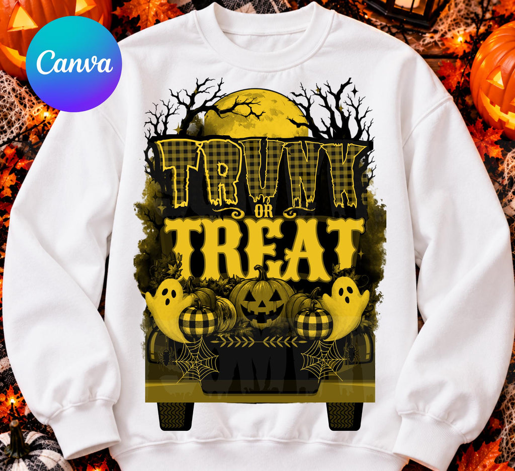 Editable Trunk or Treat Canva Template, Halloween Invitation Flyer (Digital Download)