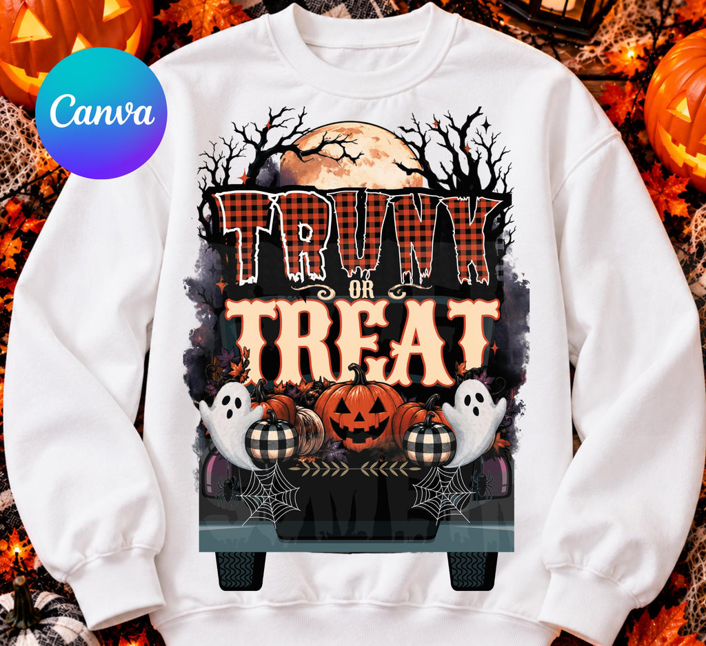Editable Trunk or Treat Canva Template, Halloween Invitation Flyer (Digital Download)