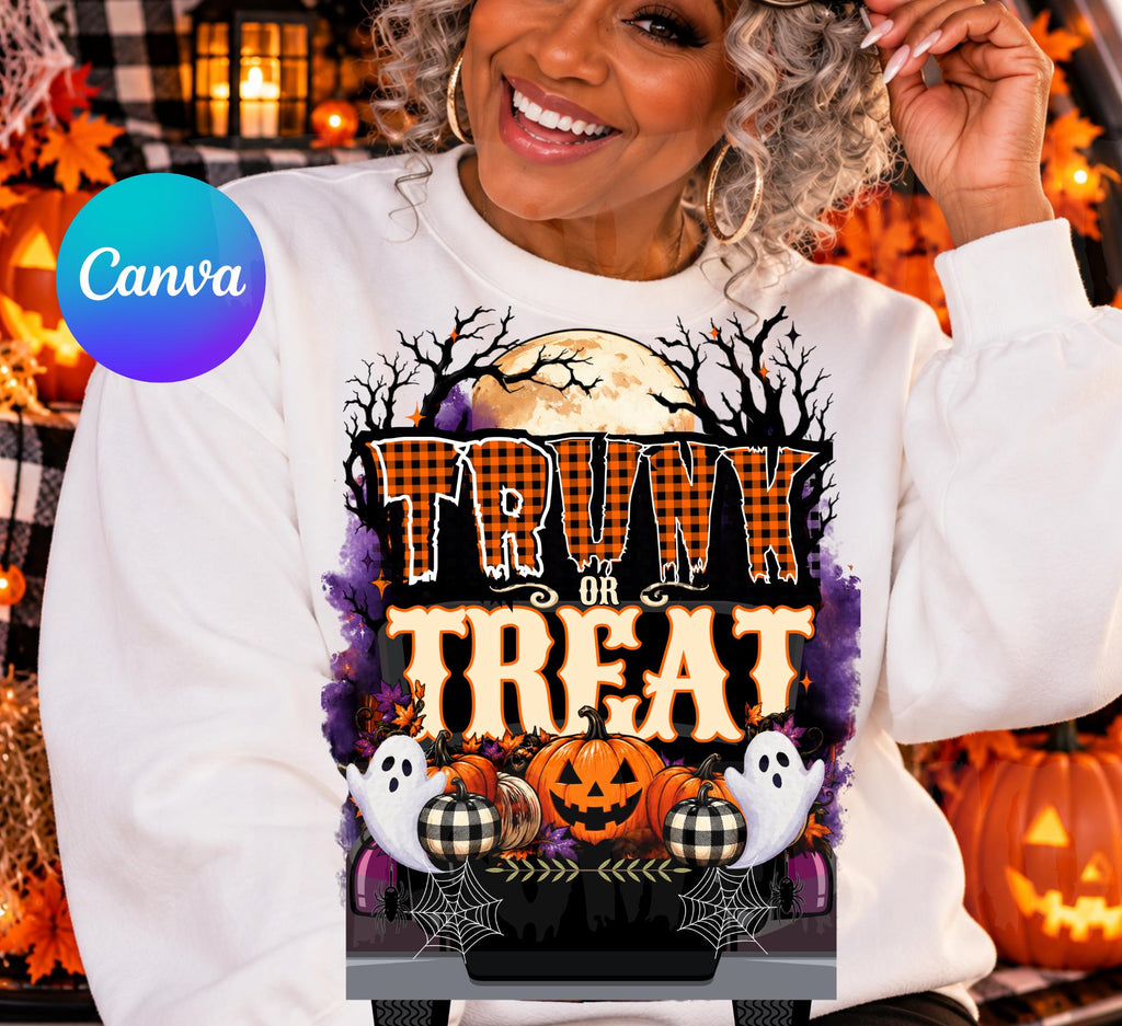 Editable Trunk or Treat Canva Template, Halloween Invitation Flyer (Digital Download)