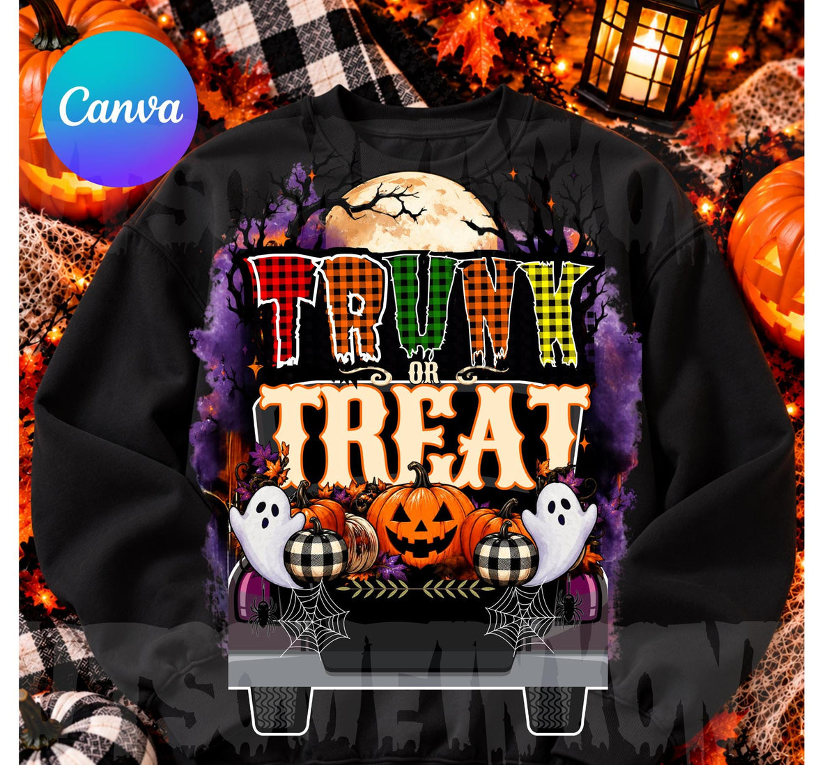 Editable Trunk or Treat Canva Template, Halloween Invitation Flyer (Digital Download)