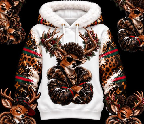 4 Afro reindeer Bundle, Christmas Family PNG, Black Family Christmas Download, Matching Family Deer Dad Mom Sister Brother Sublimation